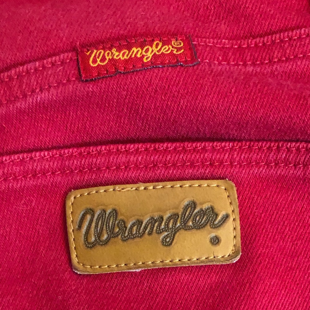 Size 3/4 red straight legged women’s wranglers